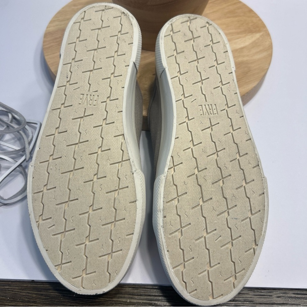 FRYE Men's US 9M Gia Canvas Low Top Sneaker in Grey Lace Up Shoe - Picture 7 of 8